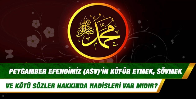 Peygamber Efendimiz (asv)'in küfür etmek, sövmek ve kötü sözler hakkında hadisleri var mıdır?