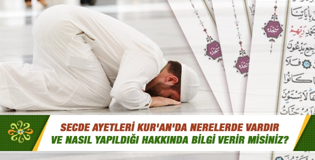 Secde ayetleri Kur'an'da nerelerde vardır ve nasıl yapıldığı hakkında bilgi verir misiniz? Secde ayetleri Kur'an'da nerelerde vardır ve nasıl yapıldığı hakkında bilgi verir misiniz?
