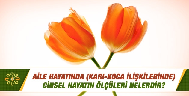 Aile hayatında (karı-koca ilişkilerinde) cinsel hayatın ölçüleri nelerdir? Aile hayatında (karı-koca ilişkilerinde) cinsel hayatın ölçüleri nelerdir?