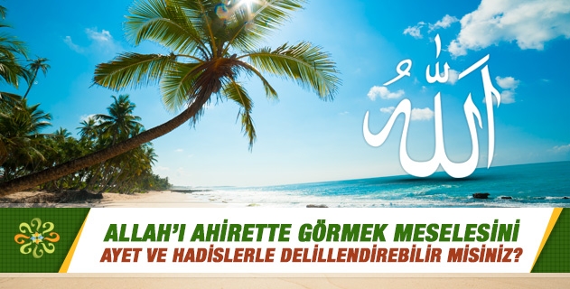 Allah’ı ahirette görmek meselesini ayet ve hadislerle delillendirebilir misiniz? Allah’ı ahirette görmek meselesini ayet ve hadislerle delillendirebilir misiniz?